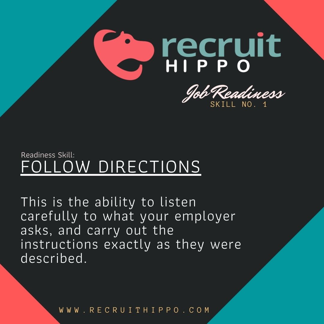 Job Readiness Skill: Follow Directions